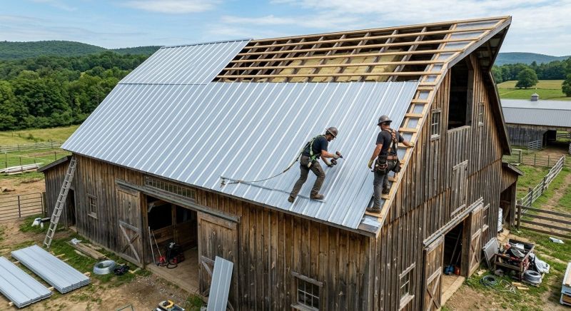 Barn Roof Construction in Pinckney, MI