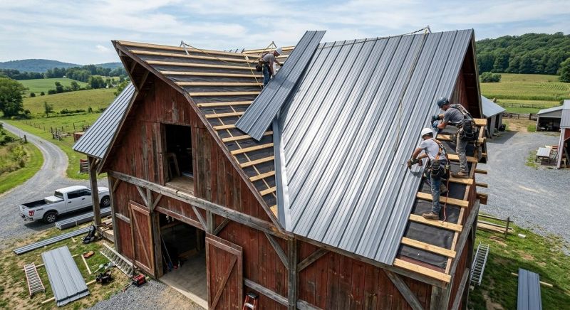 Barn Roof Construction in Pinckney, MI