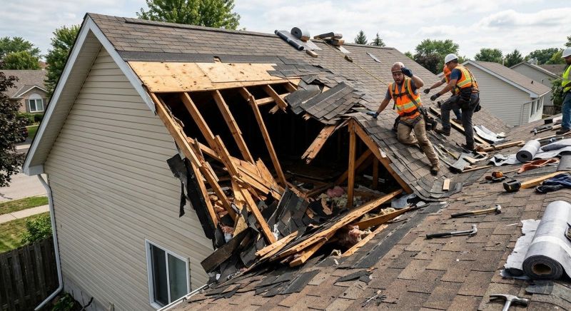 Collapsing Roof Repair in Pinckney, MI