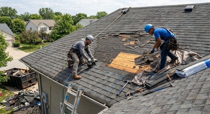 Damaged Roof Repair in Brighton, MI