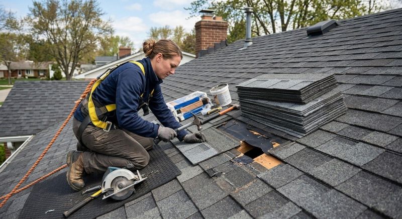 Hip Roof Shingle Replacement in Pinckney, MI